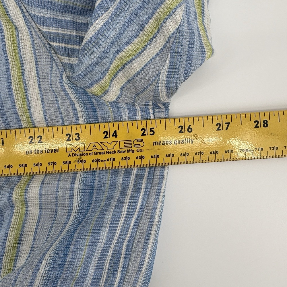 Tommy Bahama Shirt Mens XLarge Blue Yellow Striped 100% Silk Button Up Casual - Picture 10 of 12